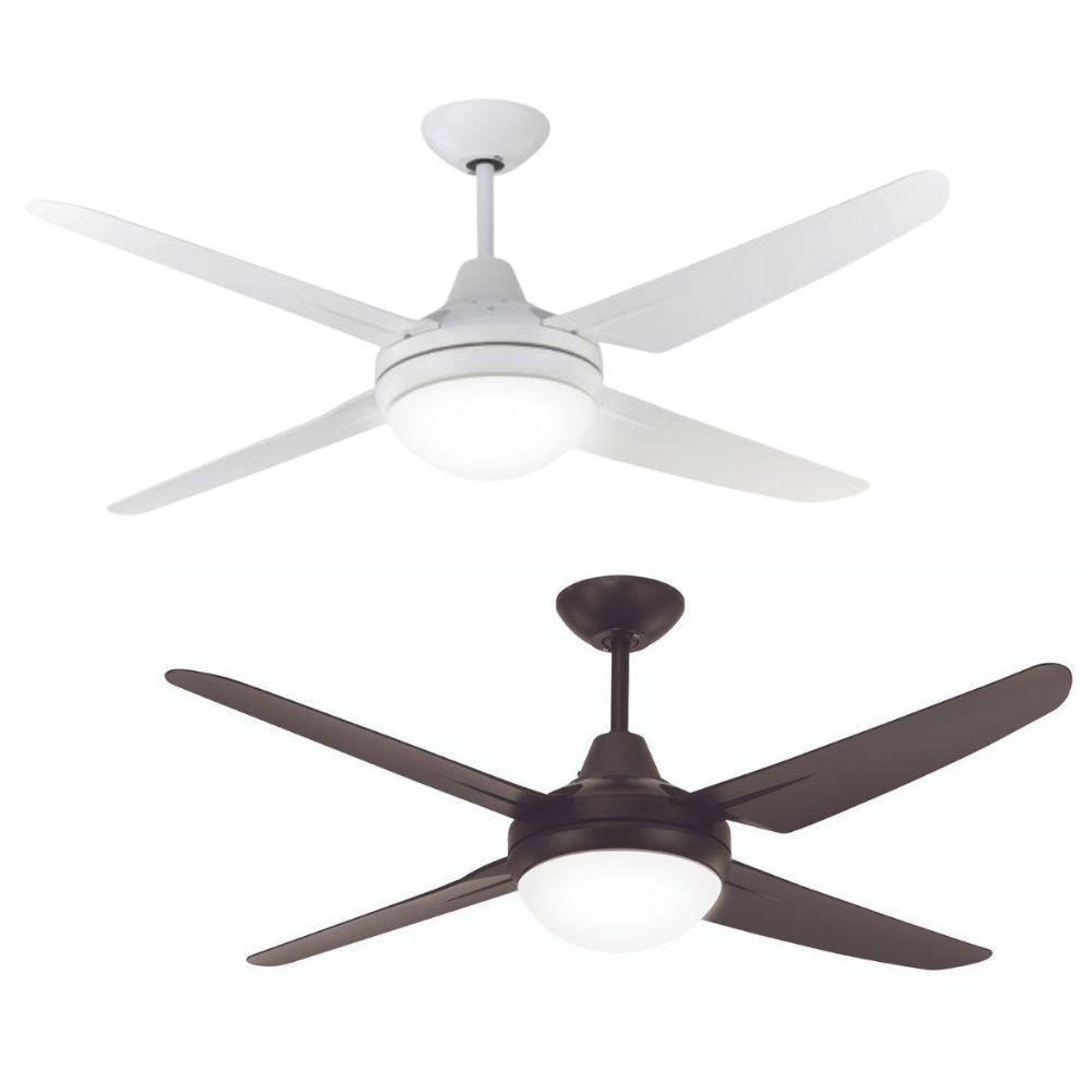 Mercator CLARE-LIGHT Ceiling Fan - 4 Blade 1350mm 53" ABS, Light-Mercator-Ozlighting.com.au