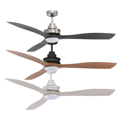 Mercator CLARENCE-LIGHT - 3 Blade 1418mm 56" ABS Blade Ceiling Fan With 13W LED Tri-Colour Light-Mercator-Ozlighting.com.au