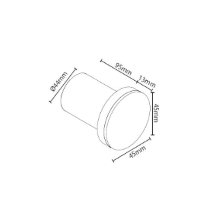 Mercator COLBY - 3W LED Round Indoor Semi-Recessed Steplight IP20 - 3000K-Mercator-Ozlighting.com.au