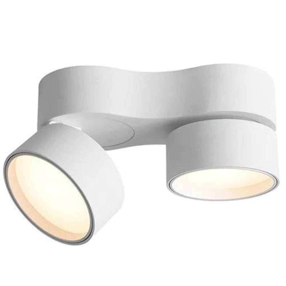 Mercator DIAZ Smart Twin Head Surface Mount LED Downlight - 24W Tri-Colour Adjustable-Mercator-Ozlighting.com.au