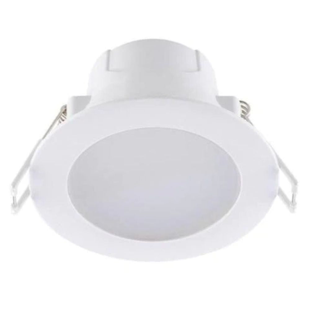 Mercator EKO LED Downlight - 9W Tri-Colour Dimmable Round Flat Face PC, IP44-Mercator-Ozlighting.com.au