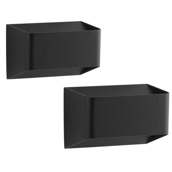 Mercator ELISE - 10W/18W LED Modern Exterior Up/Down Wall Light IP54 Black - 3000K-Mercator-Ozlighting.com.au