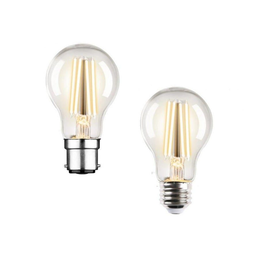 Mercator GLOBE-A60 - 7.5W LED Dimmable GLS A60 Shape Filament Clear Glass Globe 2700K - B22/E27-Mercator-Ozlighting.com.au