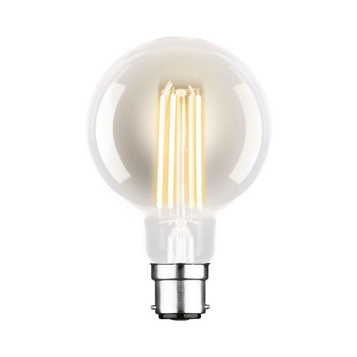 Mercator GLOBE-LF - 7.5W LED Dimmable G95 Spherical Shape Filament Clear Glass Globe 2700K - B22/E27-Mercator-Ozlighting.com.au