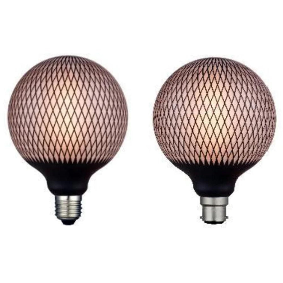 Mercator MAGICIAN - 4W Black Net LED Decorative Globe - E27 / B22-Mercator-Ozlighting.com.au