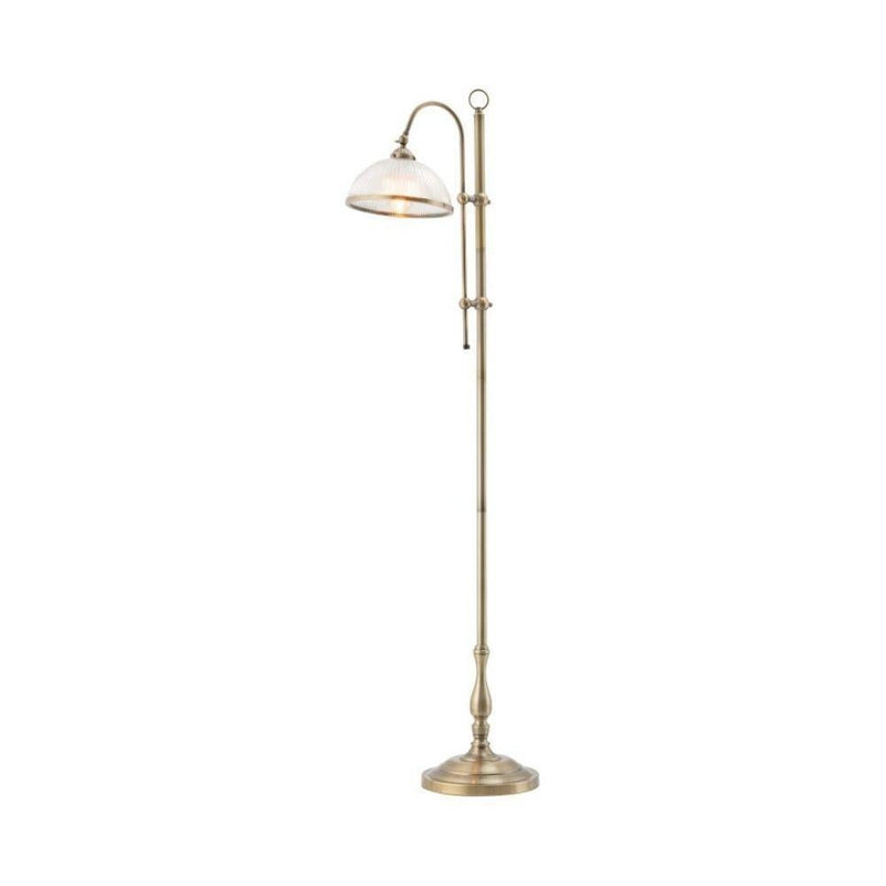 Mercator MARINA - Metal And Ribbed Glass Floor Lamp IP20-Mercator-Ozlighting.com.au