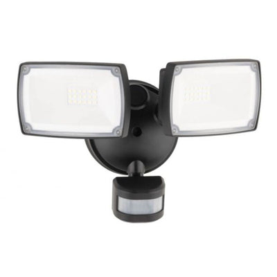 Mercator ONYX - Twin Head LED Security Light with Sensor-Mercator-Ozlighting.com.au