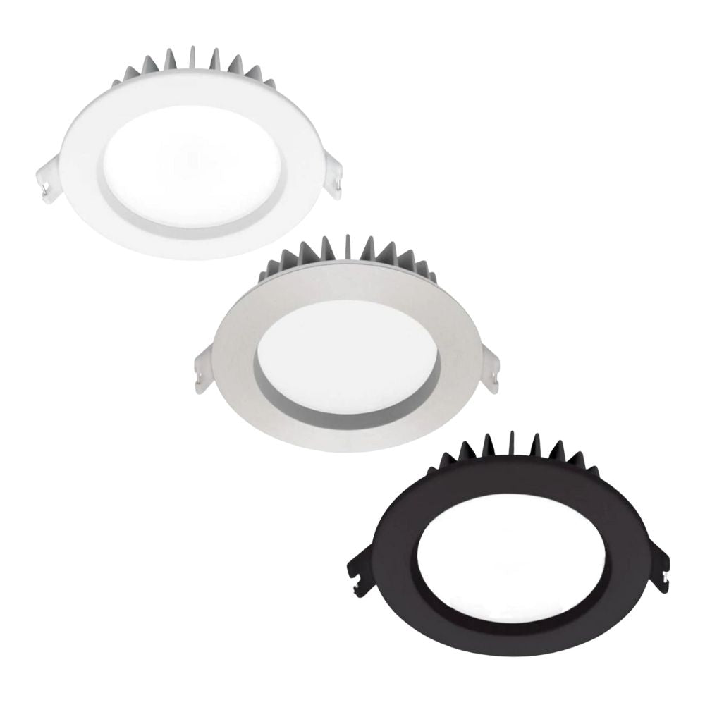 Mercator OPTICA - 10W LED Tri-Colour Dimmable Round Deep Face Downlight IP44-Mercator-Ozlighting.com.au