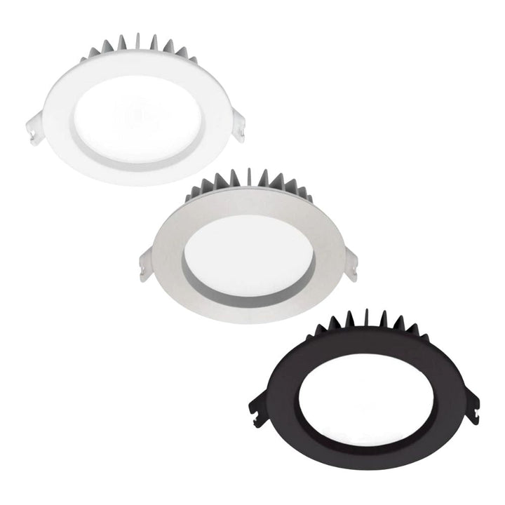 Mercator OPTICA - 10W LED Tri-Colour Dimmable Round Deep Face Downlight IP44-Mercator-Ozlighting.com.au