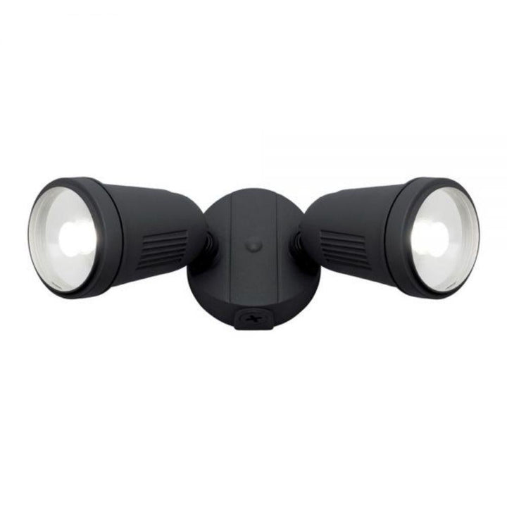 Mercator OTTO - 24W LED Twin Head Exterior Security PC Spotlight IP54 - 4000K-Mercator-Ozlighting.com.au