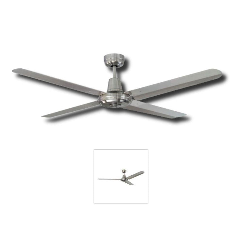 Mercator SWIFT - 4 Blade 1400mm 316 Stainless Steel Ceiling Fan with Wall Control-Mercator-Ozlighting.com.au