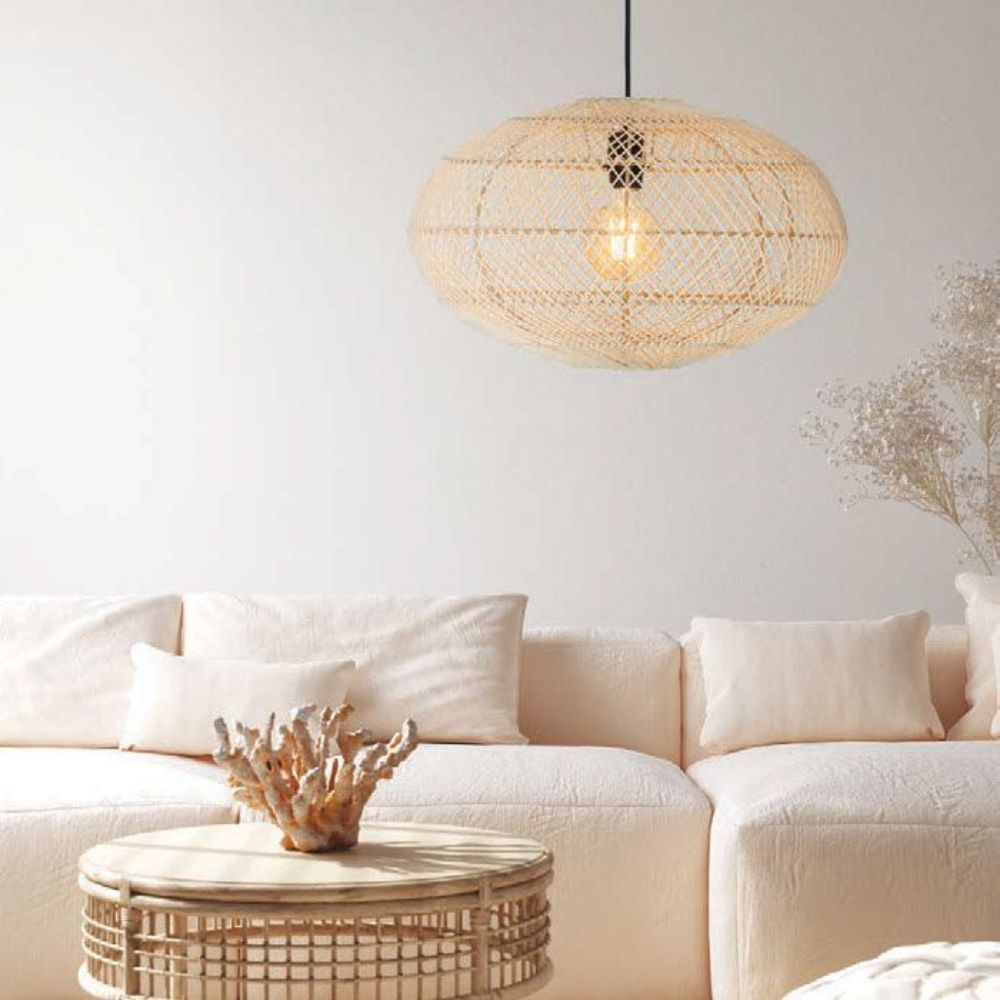 Mercator WESTLAKES - 1 Light Rattan Pendant-Mercator-Ozlighting.com.au