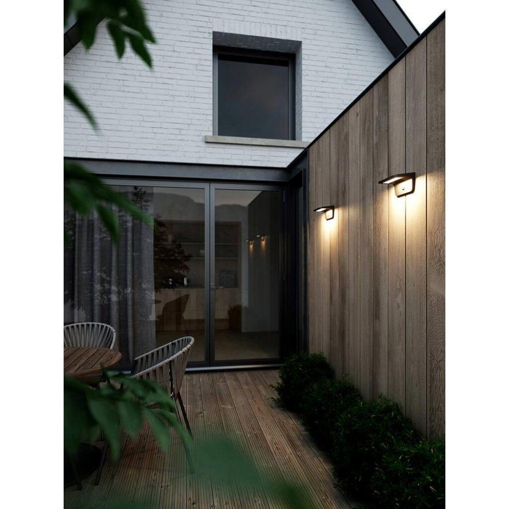 Nordlux AGENA - Solar Powered 5W LED IP44 Exterior Wall Light With Sensor - 3000K-Nordlux-Ozlighting.com.au