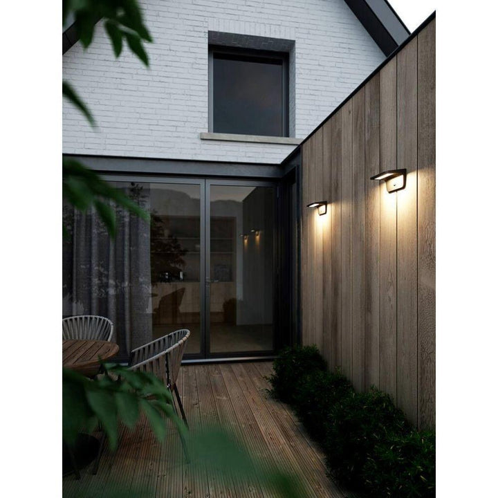 Nordlux AGENA - Solar Powered 5W LED IP44 Exterior Wall Light With Sensor - 3000K-Nordlux-Ozlighting.com.au