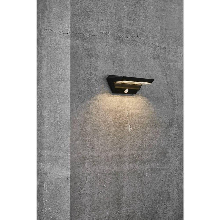 Nordlux AGENA - Solar Powered 5W LED IP44 Exterior Wall Light With Sensor - 3000K-Nordlux-Ozlighting.com.au