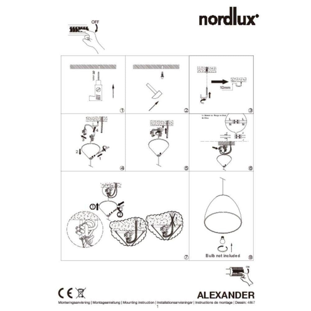 Nordlux ALEXANDER Pendant - 1 Light-Nordlux-Ozlighting.com.au