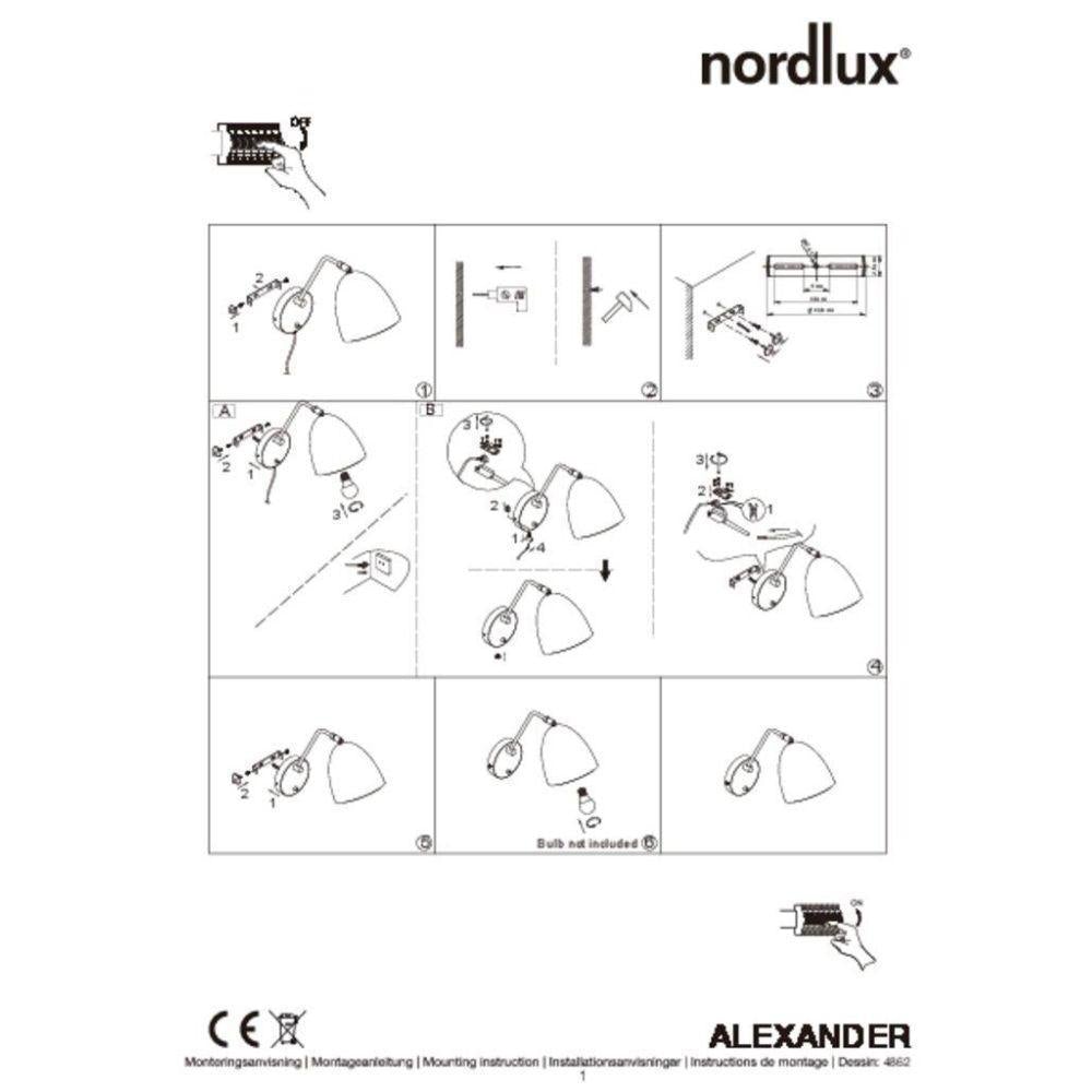 Nordlux ALEXANDER Wall Light - Interior-Nordlux-Ozlighting.com.au