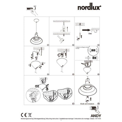 Nordlux ANDY-30 - 1 Light Pendant-Nordlux-Ozlighting.com.au