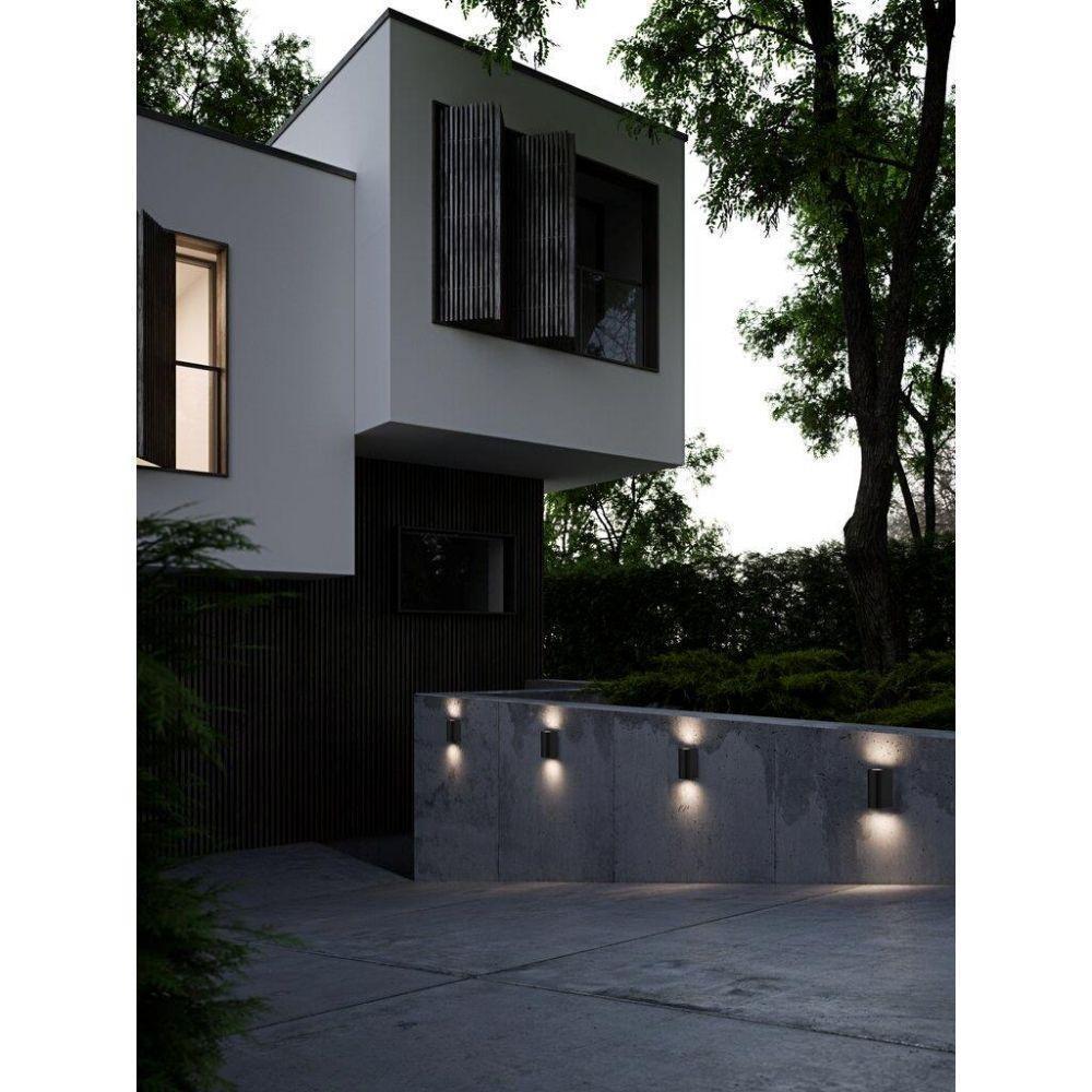 Nordlux ASBOL LED Outdoor Up/Down Wall Light - 13W Modern, IP44 Dark Grey, 3000K-Nordlux-Ozlighting.com.au