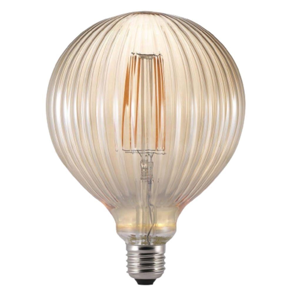 Nordlux AVRA-LS-G125 LED Globe - 2W G125 Spherical Decorative Filament Line Stripes, 2200K, E27-Nordlux-Ozlighting.com.au