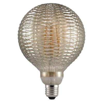 Nordlux AVRA-WS-G125 - 2W LED G125 Spherical Decorative Filament Woven Stripes Smoke Glass Globe 2200K - E27-Nordlux-Ozlighting.com.au