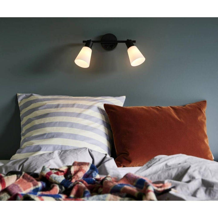 Nordlux COLE - 1/2 Light Interior Wall Light Black-Nordlux-Ozlighting.com.au
