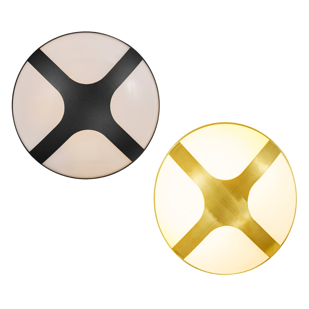 Nordlux CROSS - Modern Exterior 200mm/250mm Round Cross Wall Light IP54-Nordlux-Ozlighting.com.au