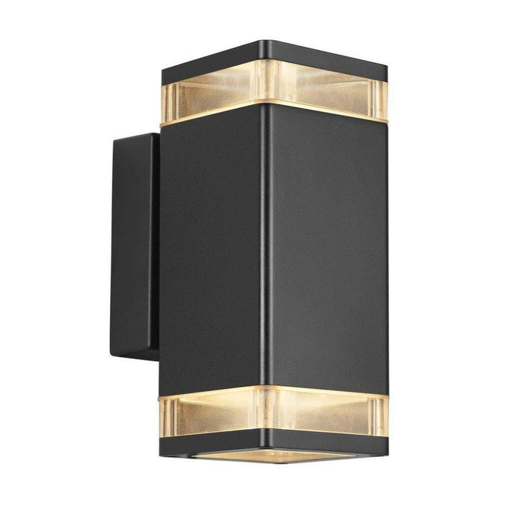 Nordlux ELM - GU10 Exterior Square Down Only / Up/Down Wall Light IP44 Dark Grey-Nordlux-Ozlighting.com.au