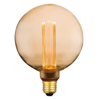 Nordlux GLOBE-G125 - 3.5W LED Dimmable G125 Shape Spherical Amber Glass Globe 1800K - E27-Nordlux-Ozlighting.com.au