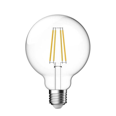 Nordlux GLOBE-SMART - 4.7W LED Smart CCT Tuneable G95 Spherical Shape Filament Clear Glass Globe - E27-Nordlux-Ozlighting.com.au