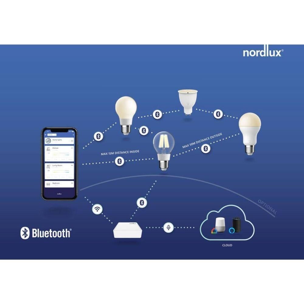 Nordlux GLOBE-SMART Smart LED Globe - 4W 36° White CCT Tuneable GU10 Shape Glass-Nordlux-Ozlighting.com.au