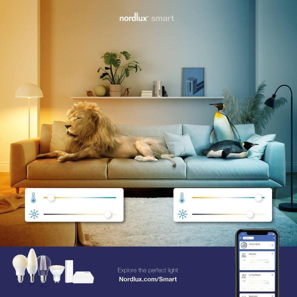 Nordlux GLOBE-SMART Smart LED Globe - 4W 36° White CCT Tuneable GU10 Shape Glass-Nordlux-Ozlighting.com.au