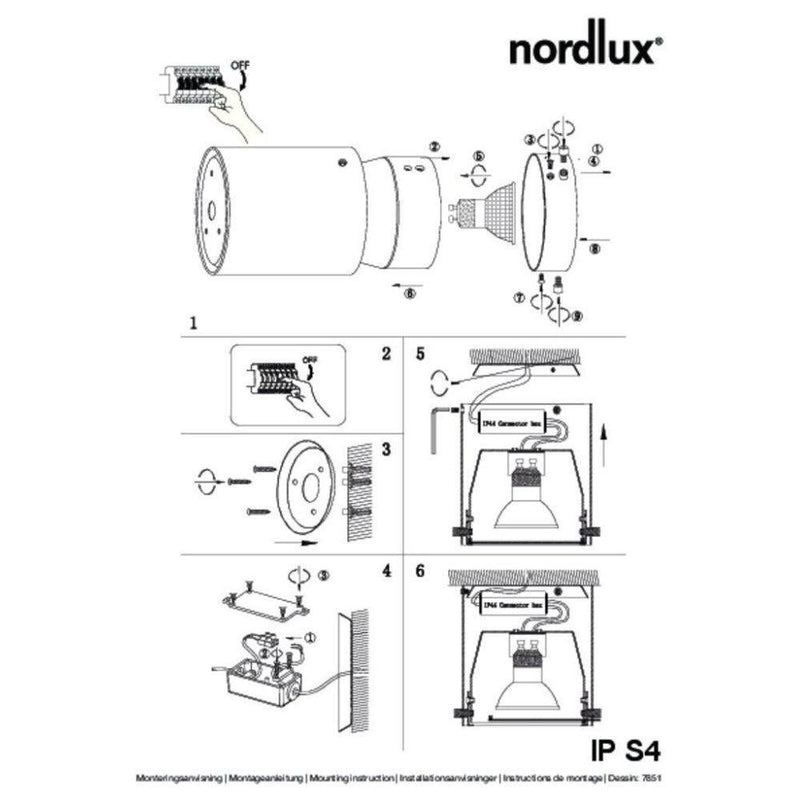 Nordlux IP S16 - 8W Ceiling Light IP44-Nordlux-Ozlighting.com.au