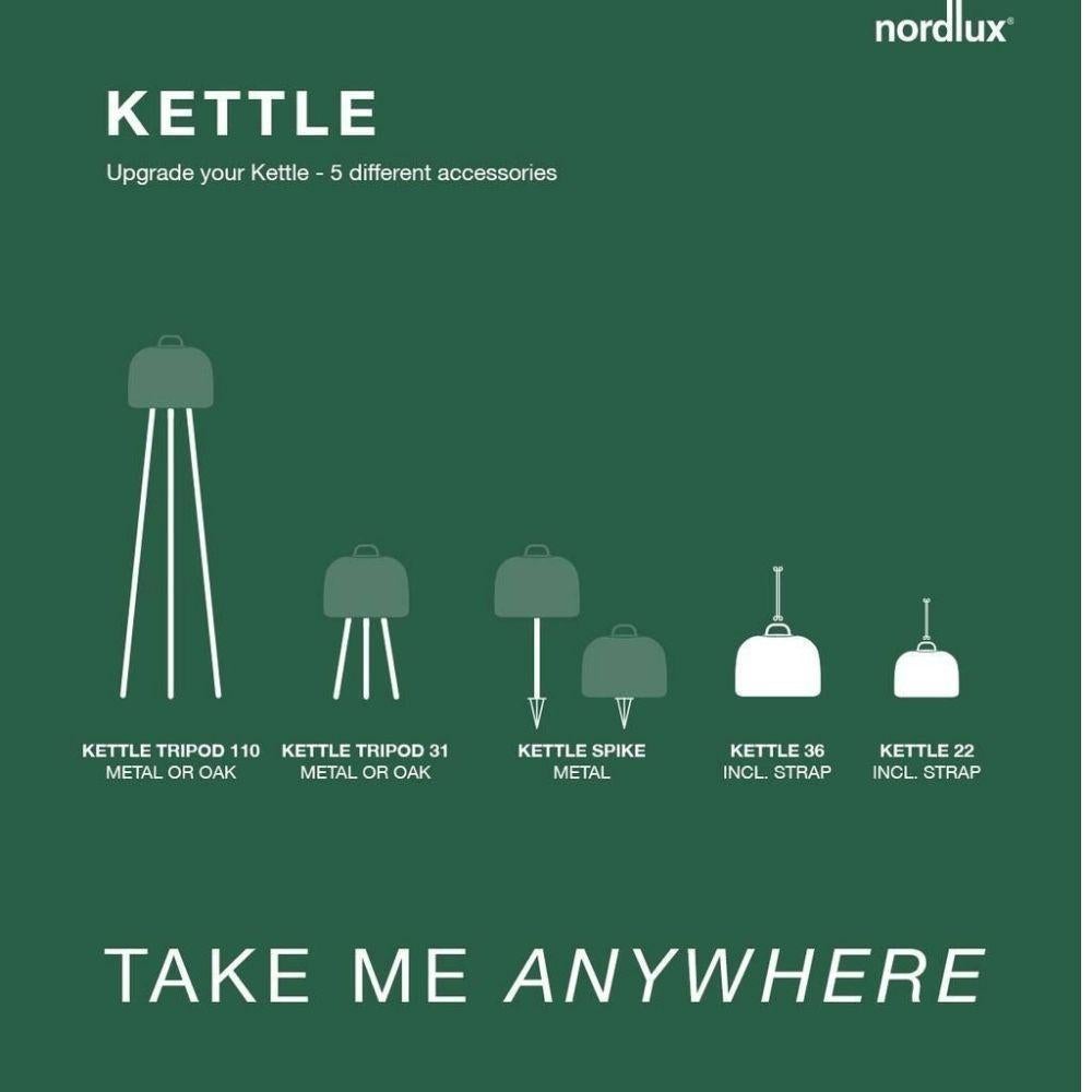 Nordlux KETTLE-22/36 - Portable Pendant/Table Lamp/Floor Lamp/Spike Light IP65 - 12V-Nordlux-Ozlighting.com.au