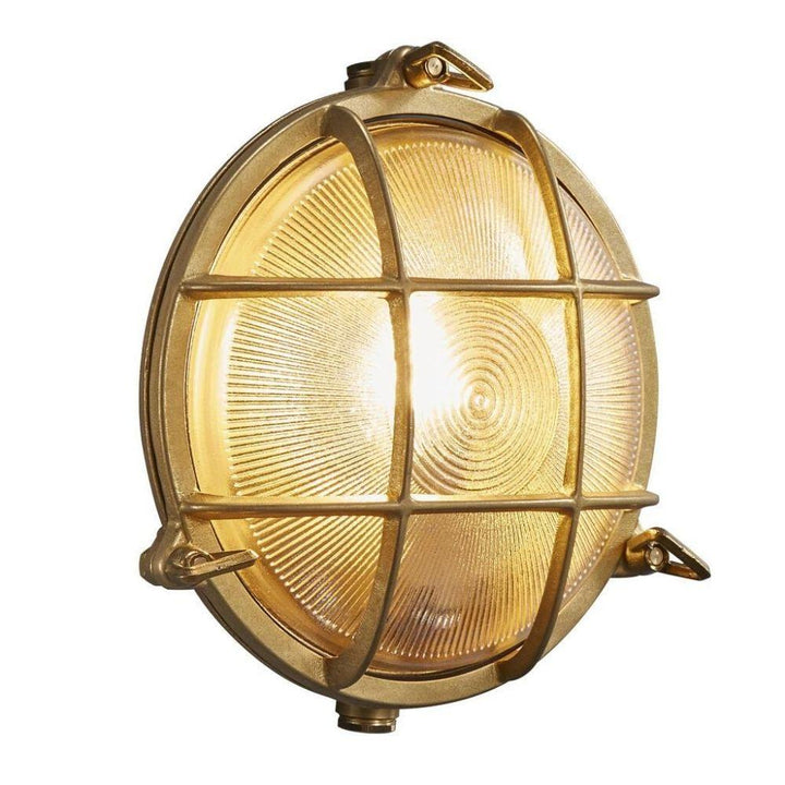 Nordlux POLPERRO - Exterior Marine Solid Brass Round Bunker Wall/Ceiling Light IP64-Nordlux-Ozlighting.com.au