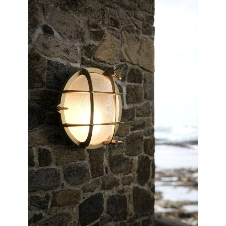 Nordlux POLPERRO - Exterior Marine Solid Brass Round Bunker Wall/Ceiling Light IP64-Nordlux-Ozlighting.com.au