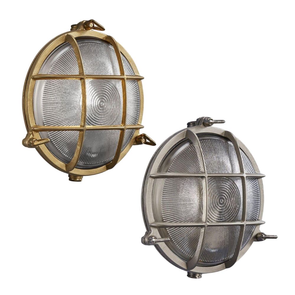 Nordlux POLPERRO Outdoor Marine Solid Brass Round Bunker - Wall/Ceiling Light IP64-Nordlux-Ozlighting.com.au