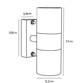 Nordlux TIN DOUBLE Wall Light - 2x25W-Nordlux-Ozlighting.com.au