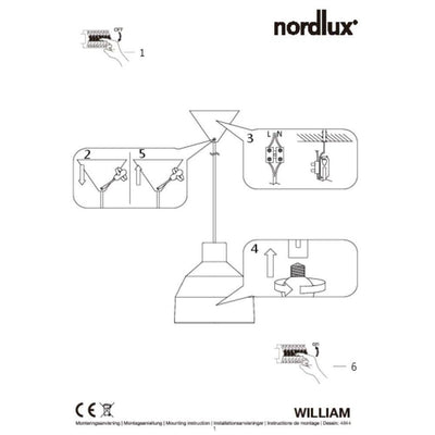 Nordlux WILLIAM - 1 Light Pendant-Nordlux-Ozlighting.com.au