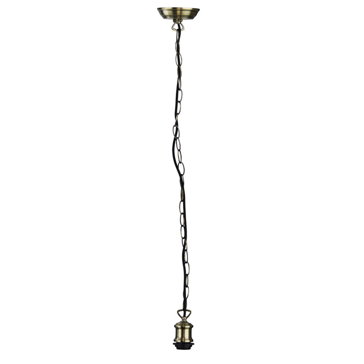 Oriel ALBANY - 1 Light Cloth Cord and Chain Suspension Pendant-Oriel Lighting-Ozlighting.com.au