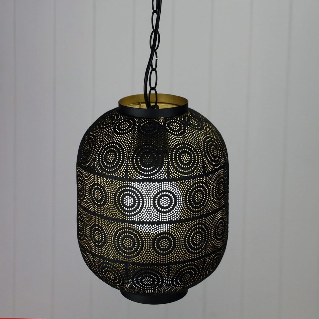 Oriel ALHAMBRA Pendant - 1 Light Laser Cut Golden Inner-Oriel Lighting-Ozlighting.com.au
