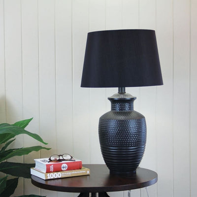 Oriel ATTICA - Aged Black Large Table Lamp-Oriel Lighting-Ozlighting.com.au