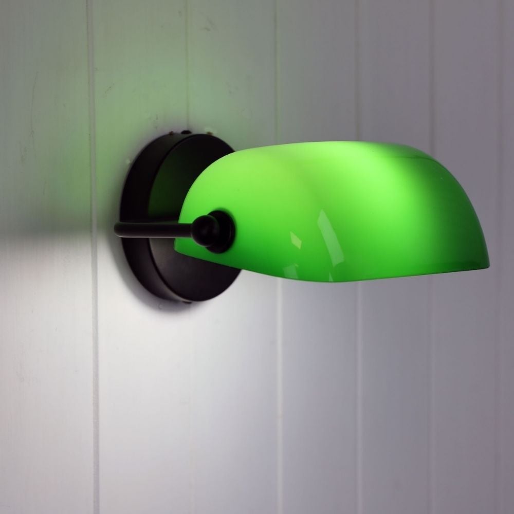 Oriel BANKERS Wall Light - Interior, Black-Oriel Lighting-Ozlighting.com.au