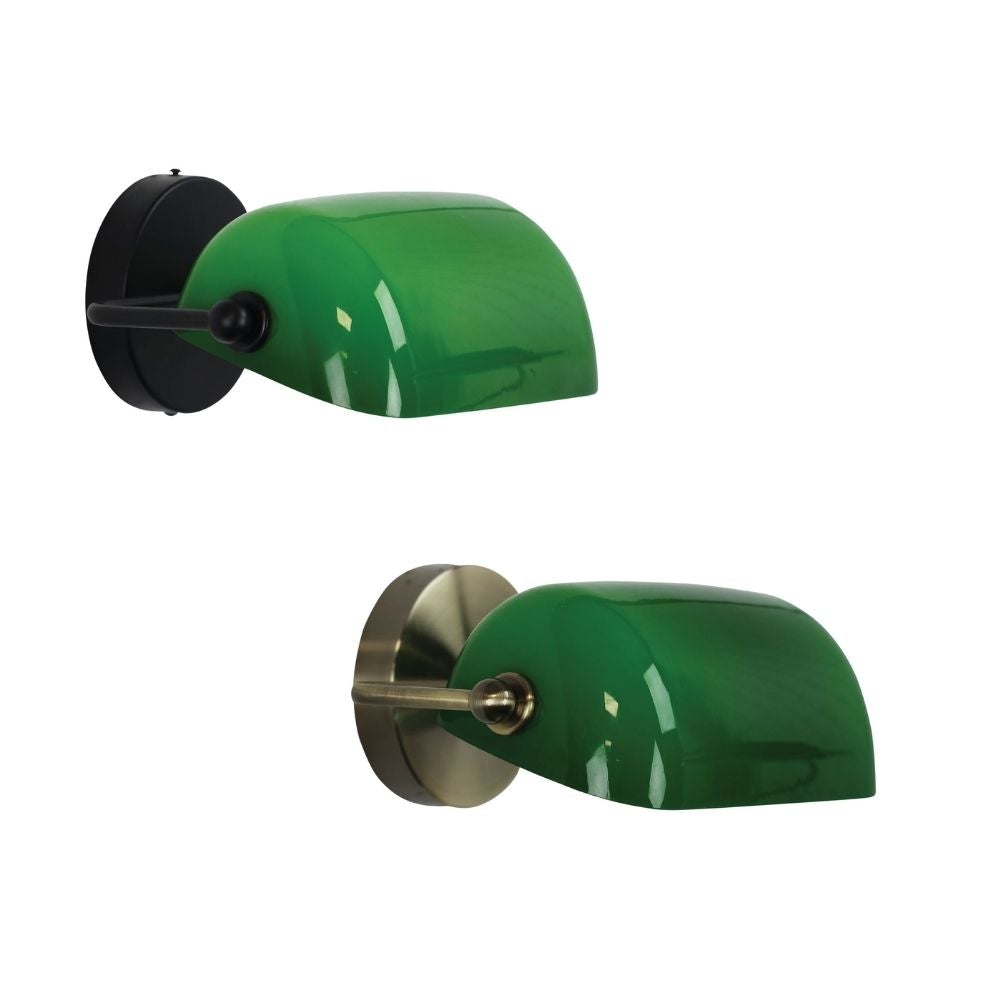 Oriel BANKERS Wall Light - Interior, Black-Oriel Lighting-Ozlighting.com.au