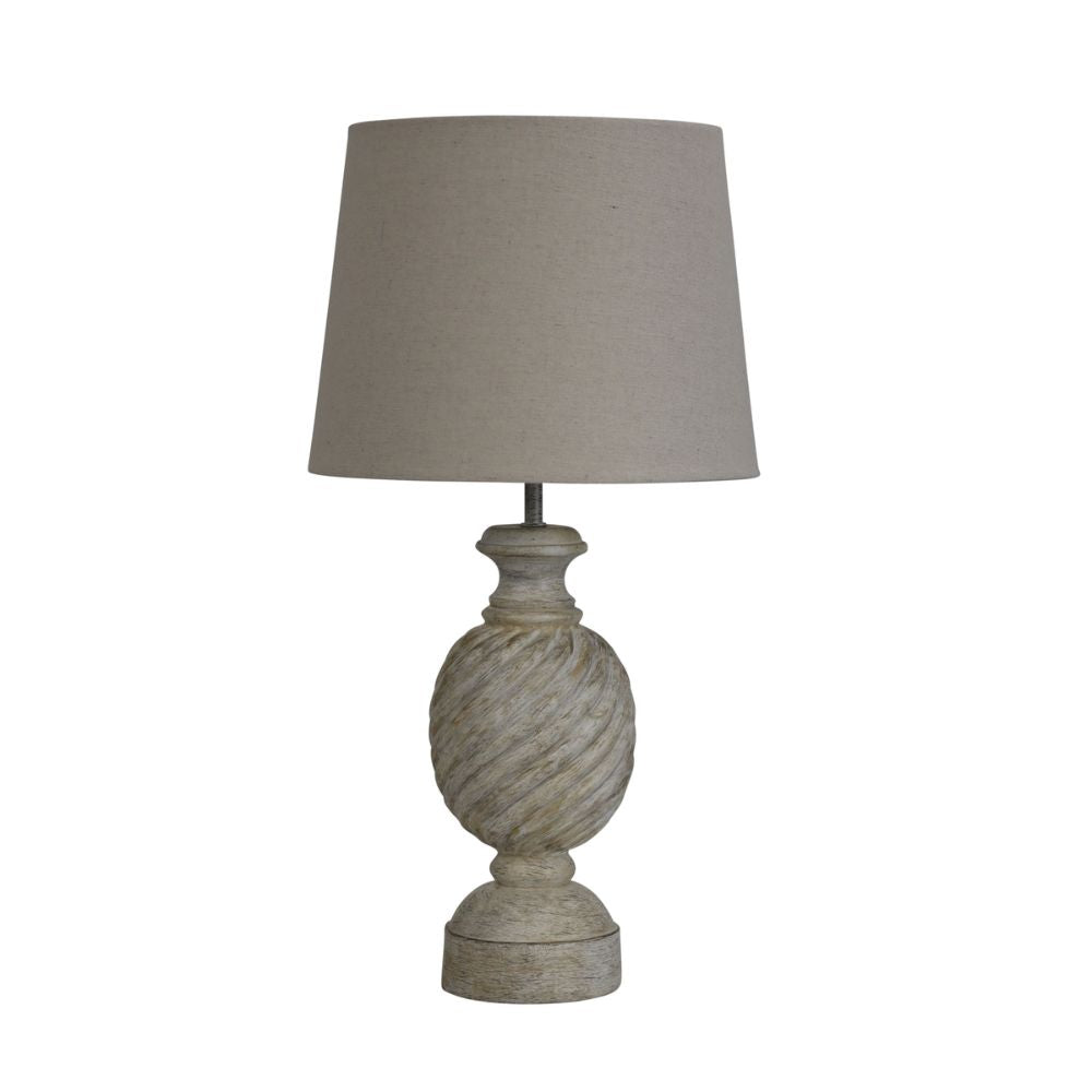 Oriel CARLISLE Table Lamp - White Resin-Oriel Lighting-Ozlighting.com.au