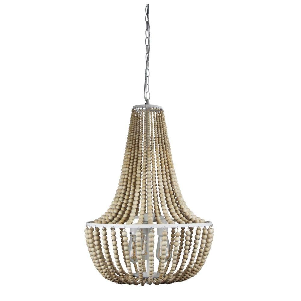 Oriel CASCARA Pendant - 1/3 Light Wooden Beaded-Oriel Lighting-Ozlighting.com.au