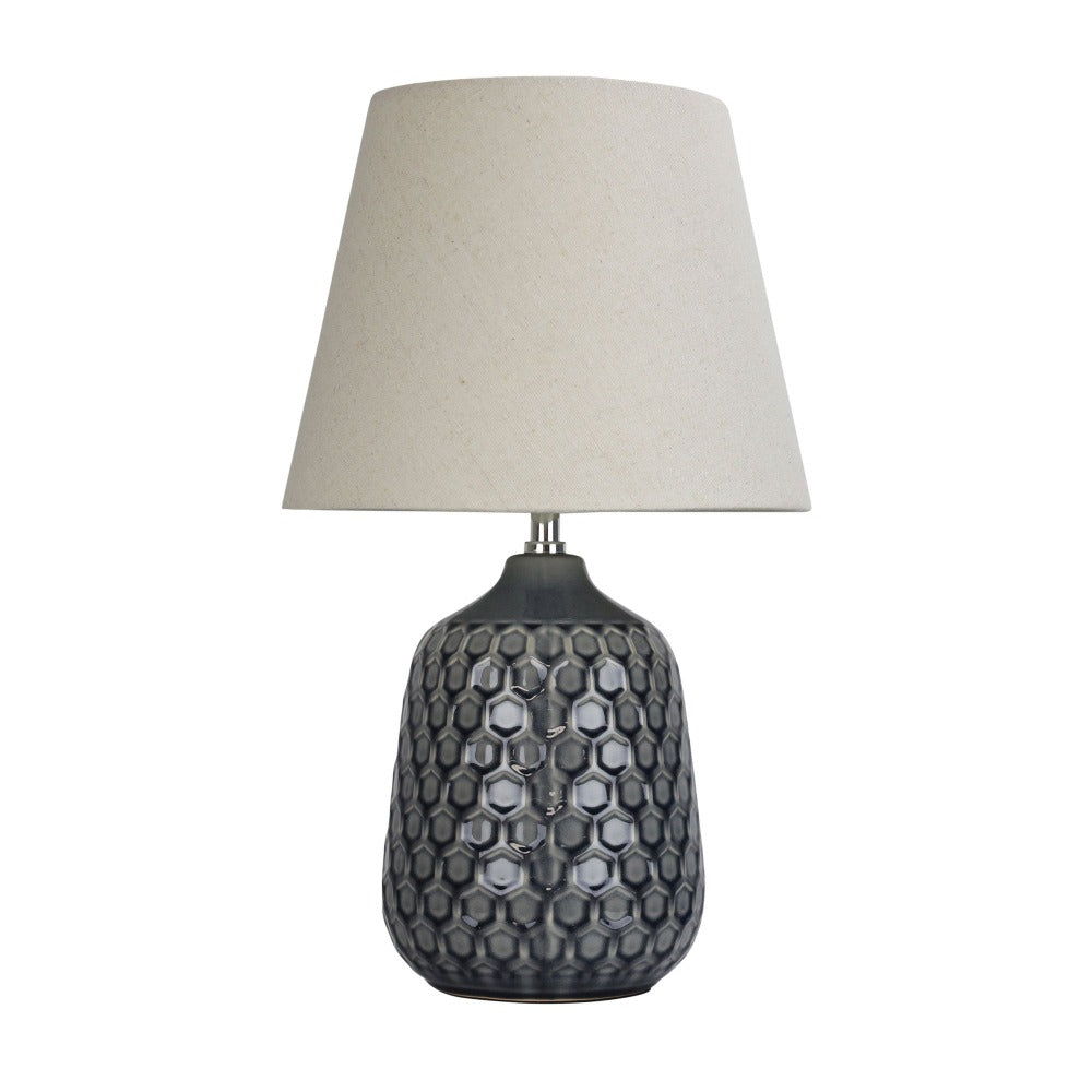 Oriel DARIA Table Lamp - Ceramic, with Shade-Oriel Lighting-Ozlighting.com.au