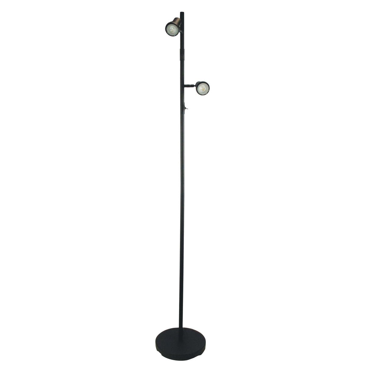 Oriel DAXAM LED Floor Lamp - 2x7W Twin Adjustable, 5000K-Oriel Lighting-Ozlighting.com.au
