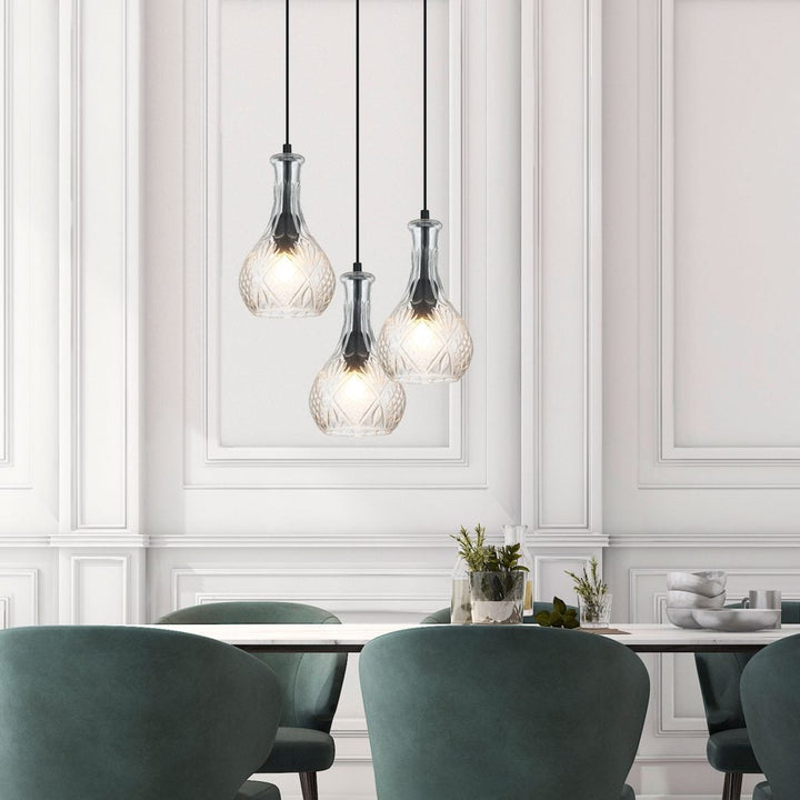 Oriel DECANT - 1 Light Vintage Cut Glass Pendant-Oriel Lighting-Ozlighting.com.au