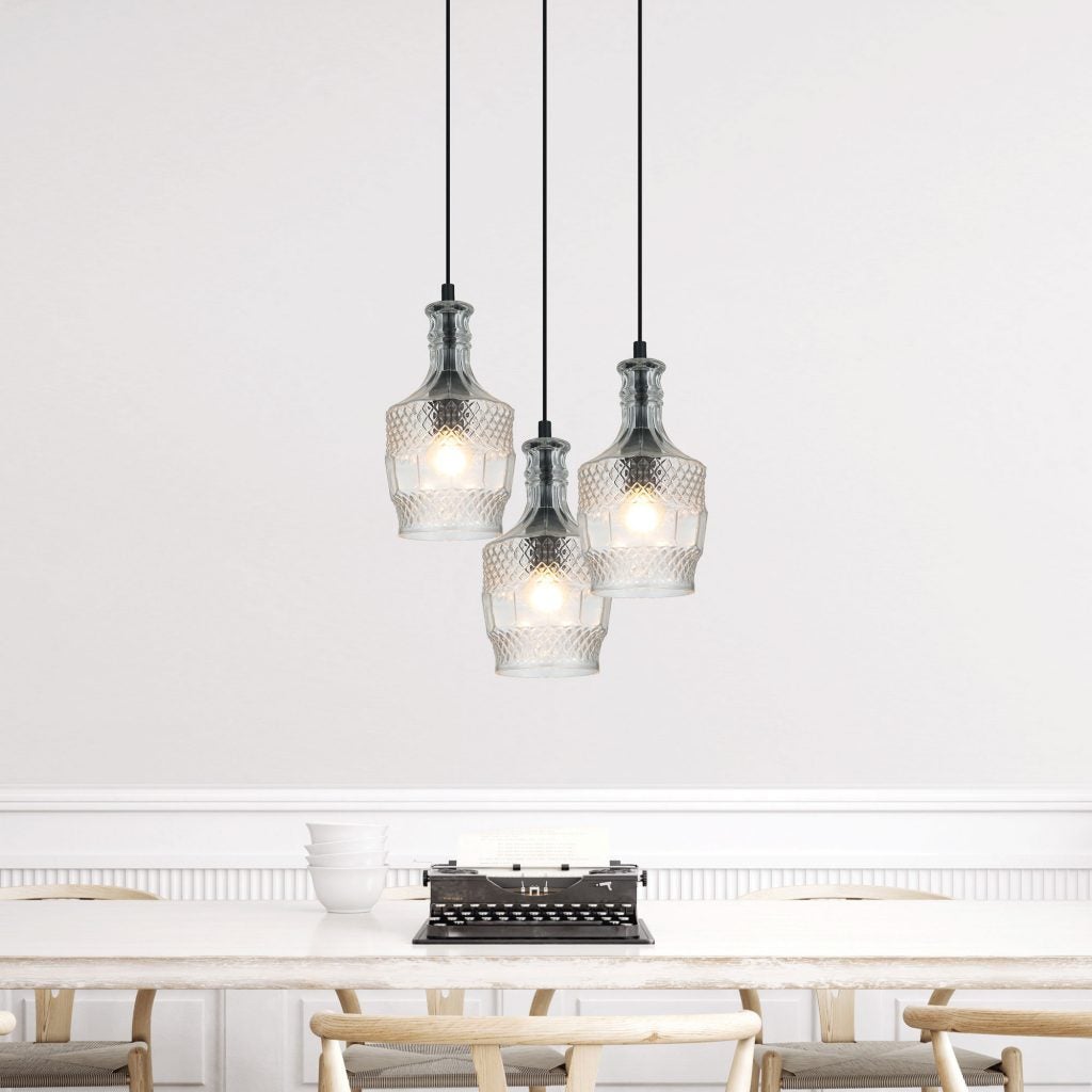 Oriel DECANT - 1 Light Vintage Cut Glass Pendant-Oriel Lighting-Ozlighting.com.au